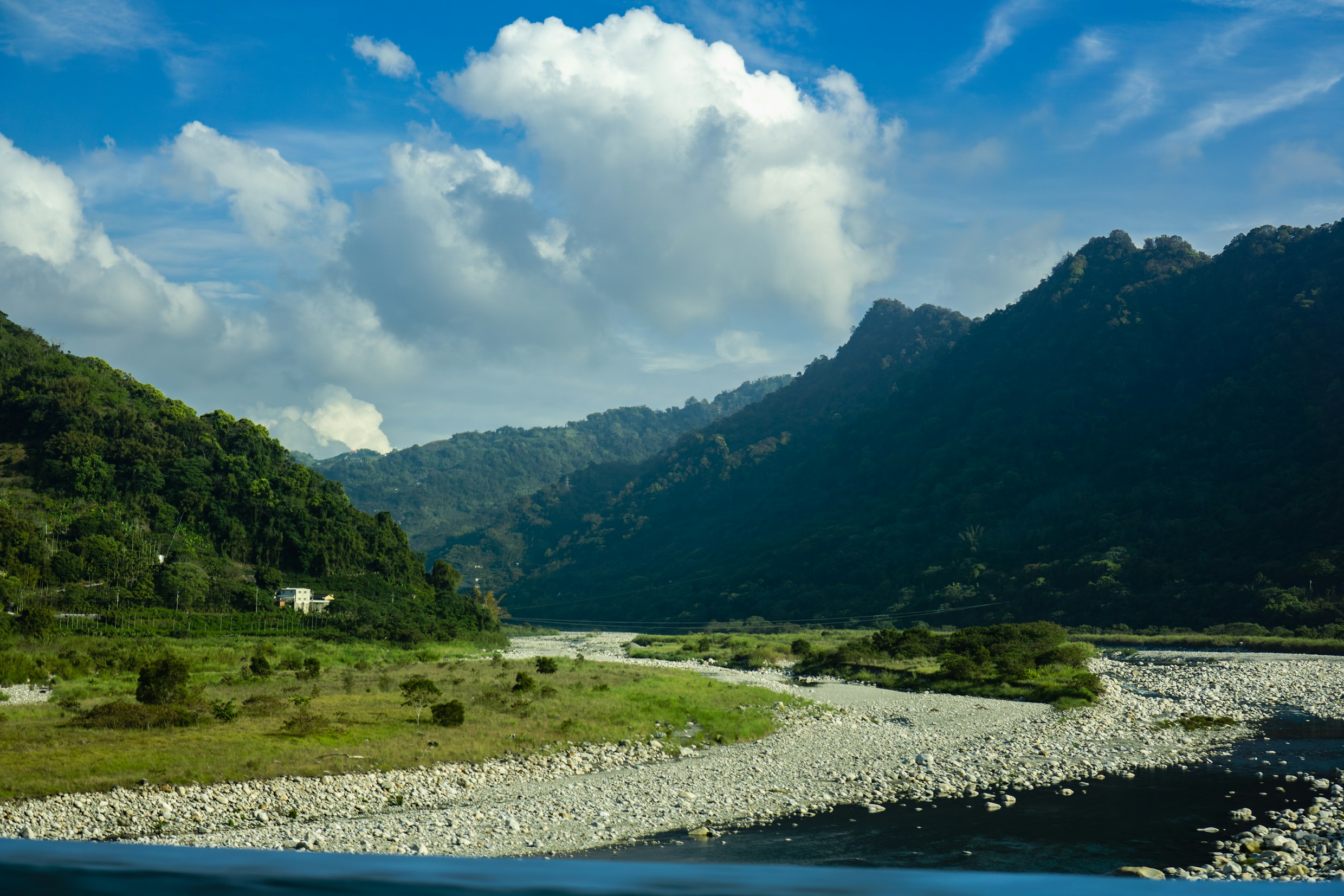Mountain landscape with cloudy sky